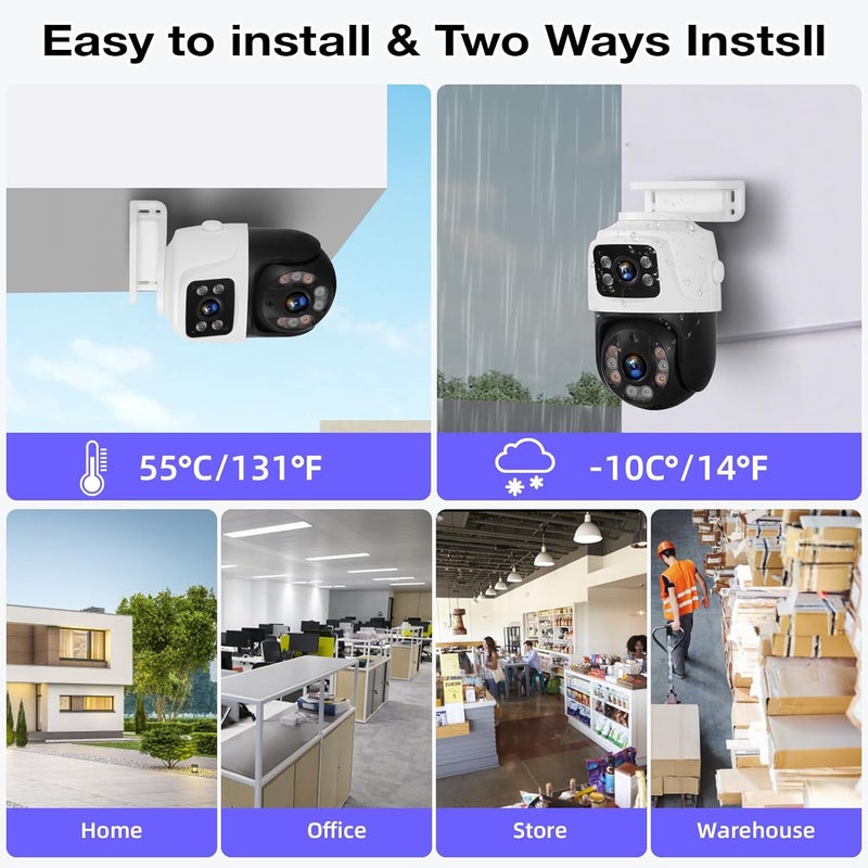 Fuers نظام كاميرات أمان 8CH 4K مع 2 كاميرا سلكية 6MP PoE مزدوجة العدسة، مسجل فيديو شبكة 8 قنوات مع قرص صلب سعة 500GB، كشف ذكي عن الأشخاص، تطبيق موبايل وتحكم عن بعد عبر الكمبيوتر - Image 5